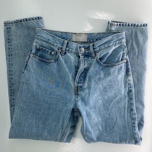 Everlane The 90’s Cheeky Jean Vintage Sunbleached Blue Light Wash 25 Ankle Crop